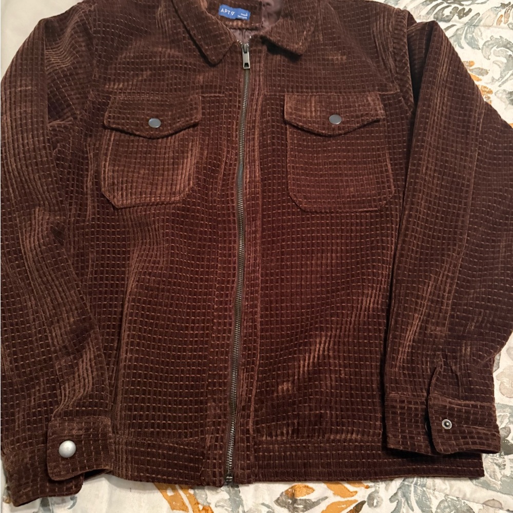 Apt. 9 Men's Dark Brown Corduroy Jacket Like New